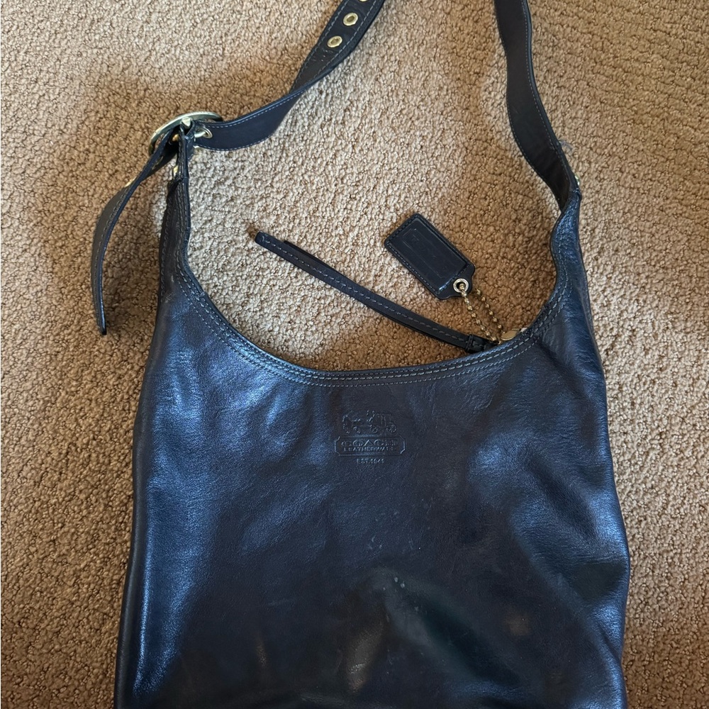 Black Leather Shoulder Bag